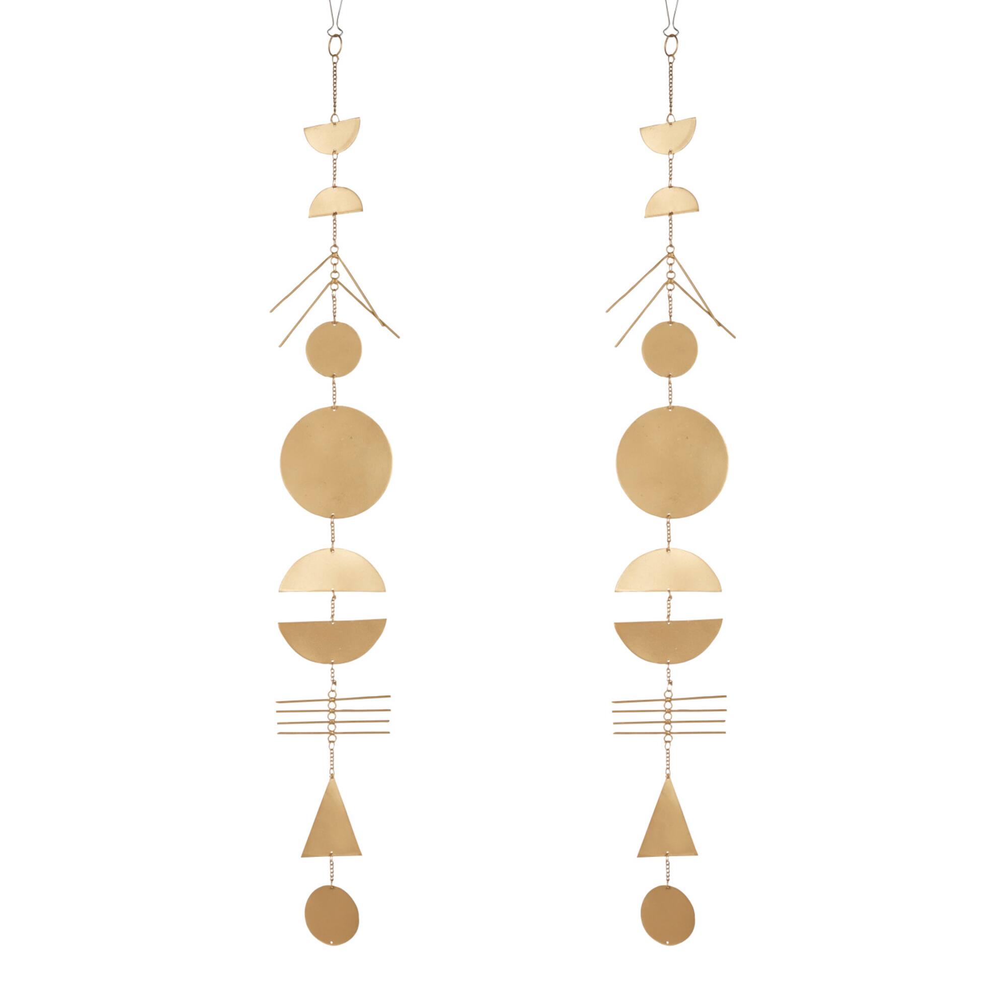 48" Gold Metal Eclectic Wind Chime, 2ct.